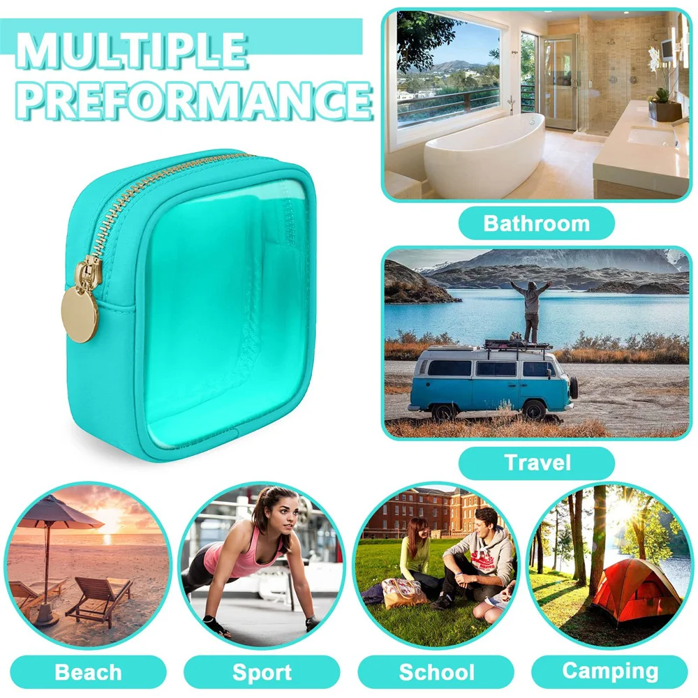 Transparent Waterproof Cosmetic Bag Women PVC Mini Storage Pouch Travel Portable Toiletry Case Multi-Function Makeup Organizer 4