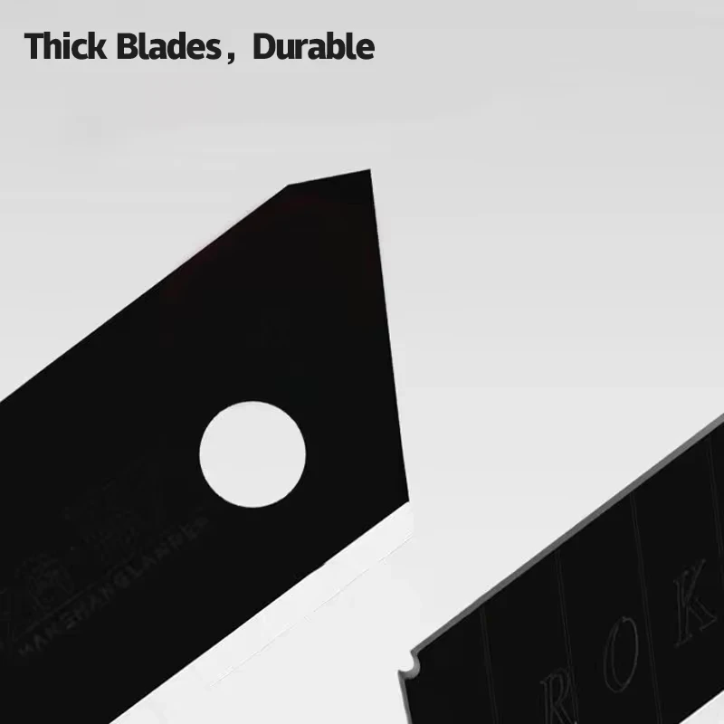 Utility knife 10/100 pcs carbon steel replace blade 100mm*18mm black DIY tool for student office station