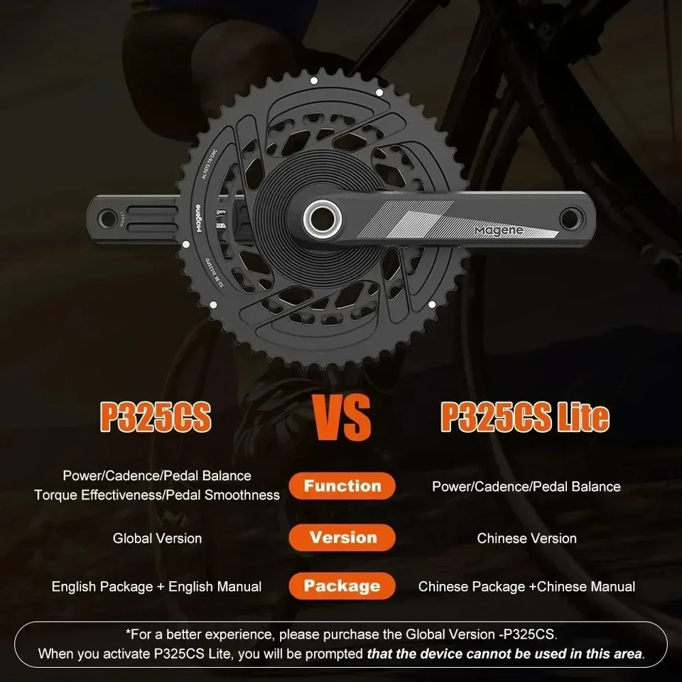 パーツ Magene p325cs Magene P325 CS Bike Power Meter Crankset Dual-Side Pedal Balance