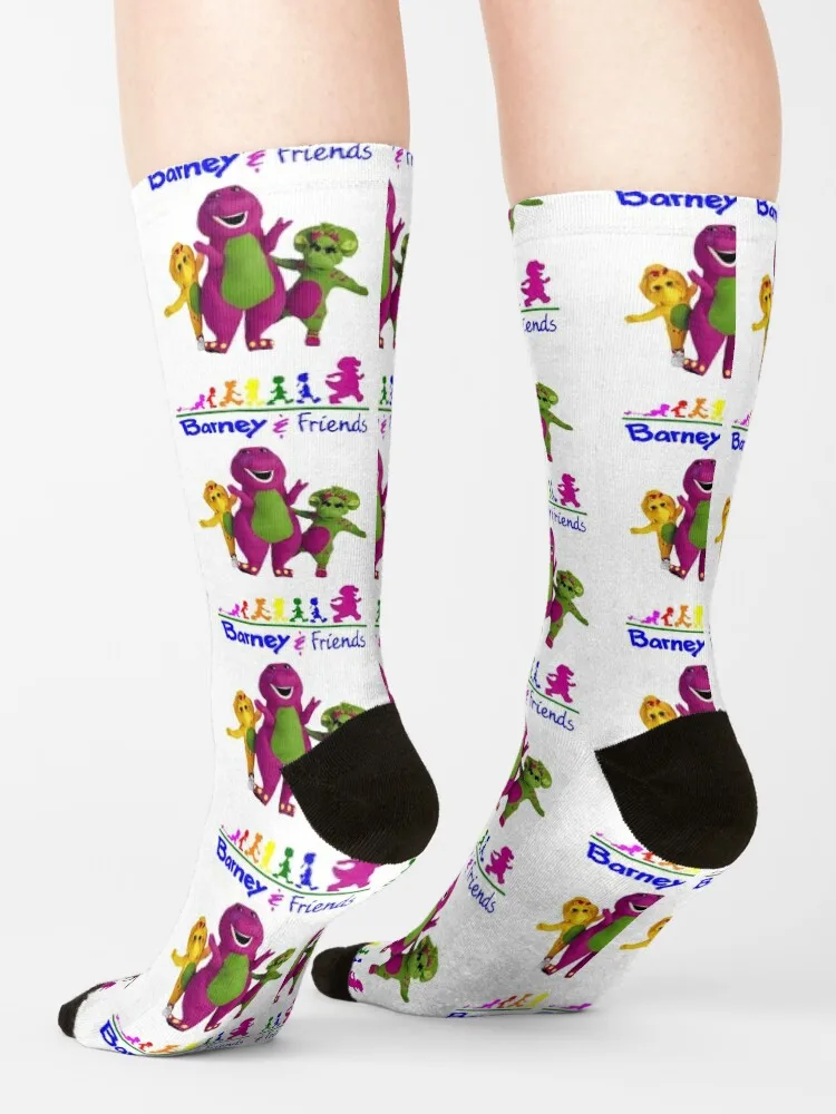 Barney the dinosaur and friends Socks winter thermal socks cartoon socks Socks For Women Men's