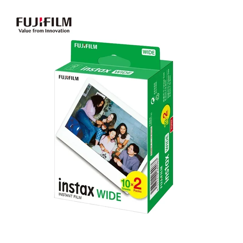 Instant Film Paper Genuine Fujifilm Instax Wide Film Paper White Edge Paper for Fuji Instant Camera 210 300 Link Wide Printer