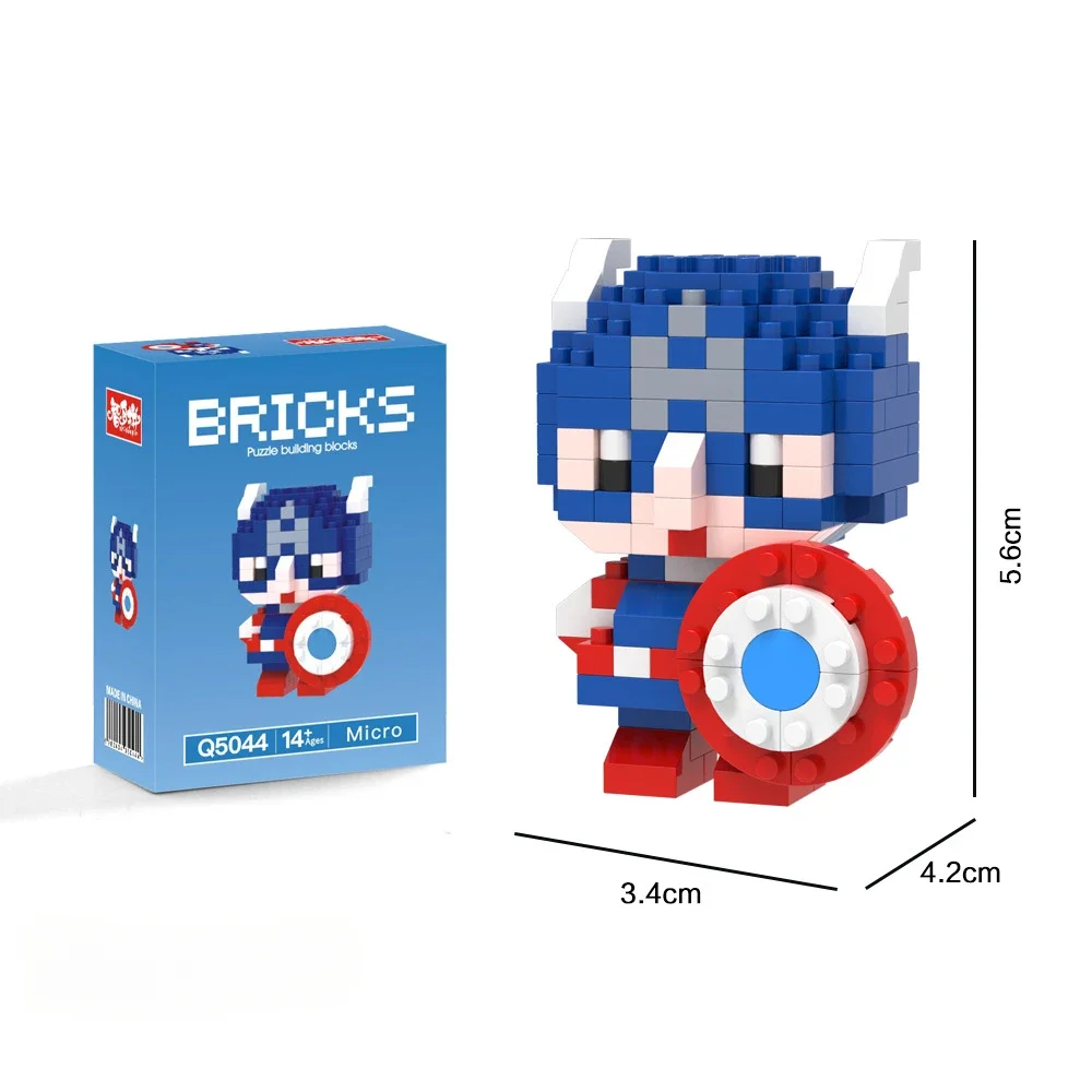 New Avengers Q cartoon micro particle puzzle building blocks