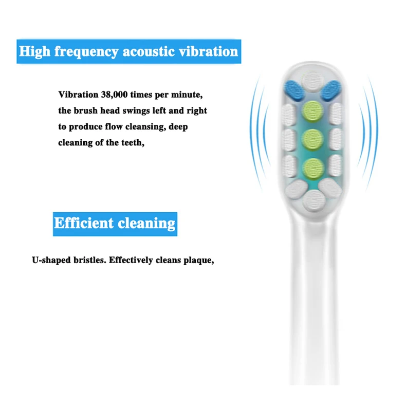 Soft DuPont Sonic Toothbrush substituição cabeças, escova