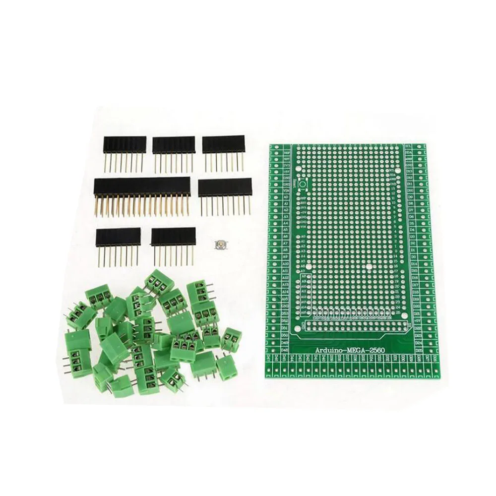 Doppio Lato Pcb Prototipo Vite Morsettiera Shield Board Kit Per Arduino Mega-2560