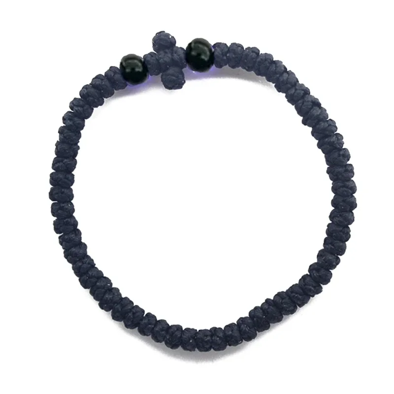 Elegant Greek Orthodox Prayer Bracelet: Symbol of Faith Adjustable Wristband Accessory