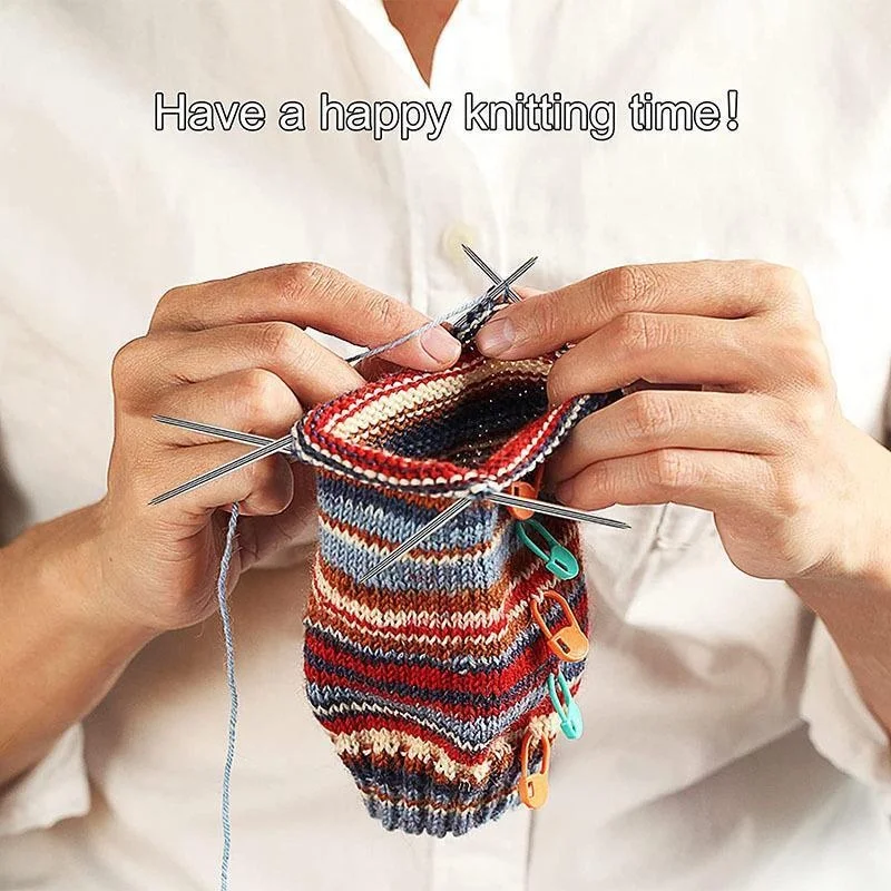 3Pcs Knitting Needles Knitting Tool Stainless Steel Circular Flexible Sock  Knitting Needles
