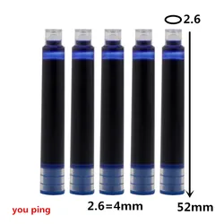 Luxury Black Fountain Pen for Office and School Supplies (5ocs ink  Blue)