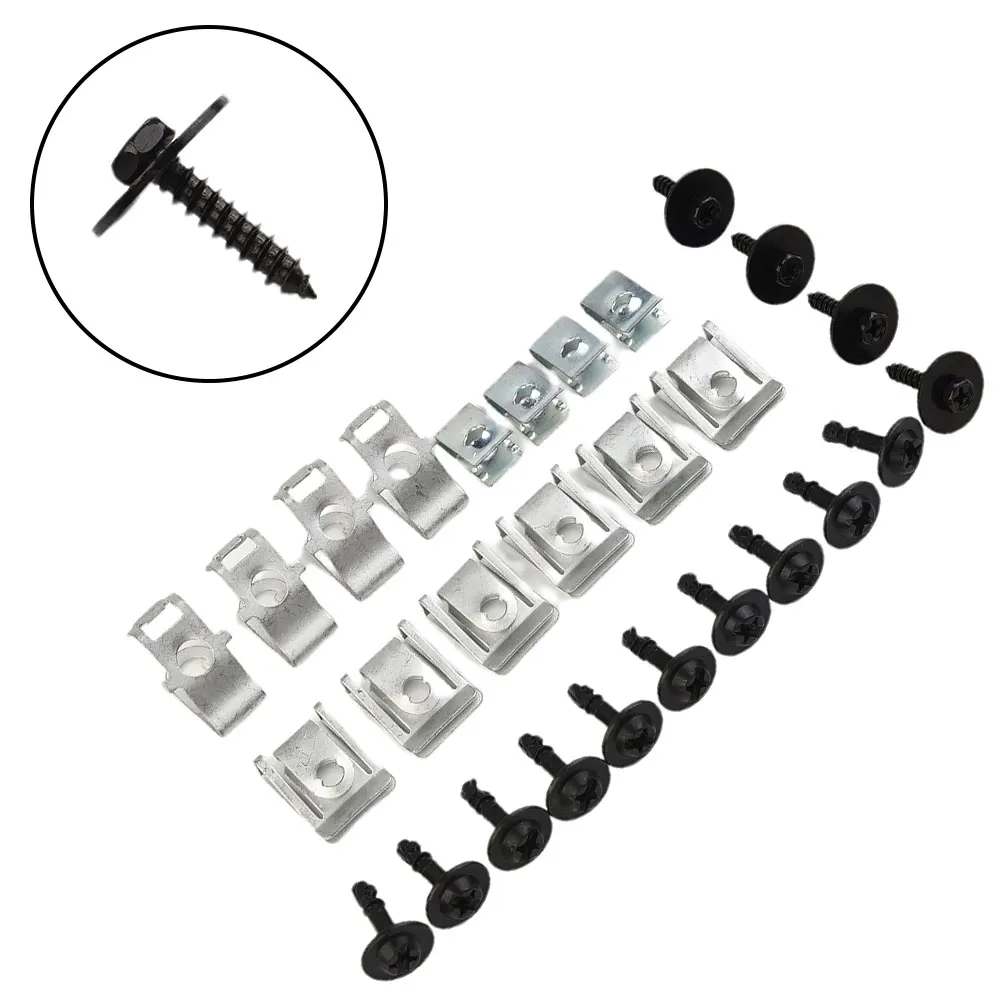 

28PCS Undertray Clips Fitting Kits For A4 B8 A5 8T Parts Replacement Under Cover Durable High Quality Practical