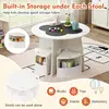 5 PCS Kids Table and Chair Set with Storage Stools for Activity-White