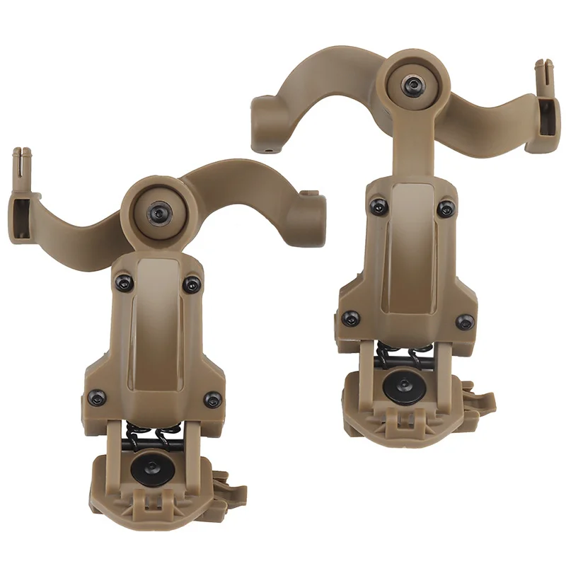 Shooting headset bracket kit multi angle rotation helmet rail adapter