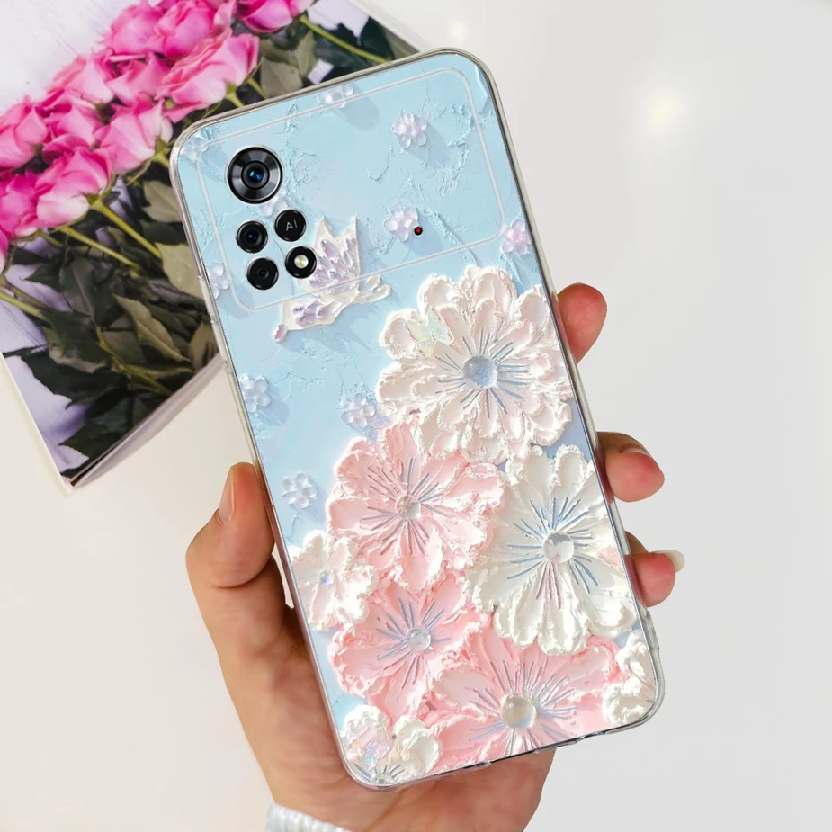 New Fashion Painted Clear Silicone Phone Case - Soft Protective Cover for Xiaomi Poco X4 Pro 5G