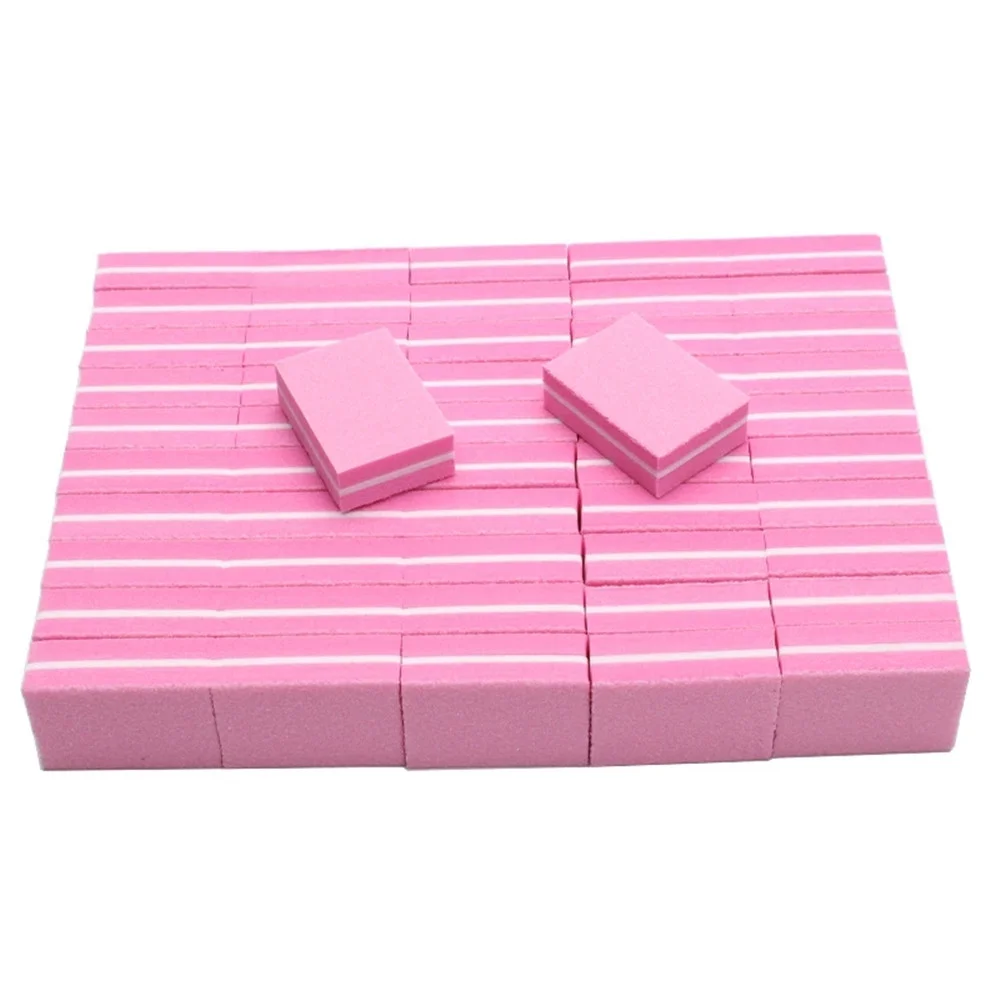 50pcs 양면 미니 네일 파일 블록 샌딩 및 연마 네일 케어 도구 네일 케어 파일 샌딩 및 연마 네일 파일
