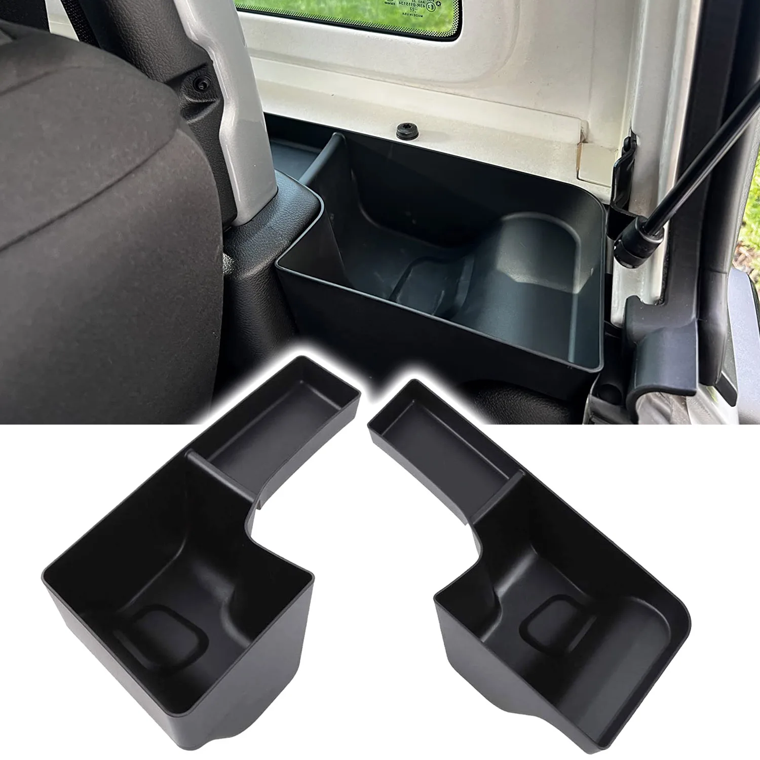 

Car Trunk Organizer Interior Storage Box ABS Cargo Side Pocket Tray For Jeep Wrangler JL Rubicon Sahara 2018-2023