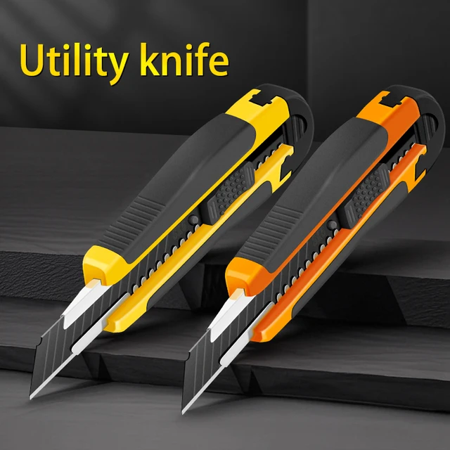 Large Art Knife Stainless Steel Paper Cutter Multi Purpose Plastic Handle Durable Stationery Supplies for Craft Wallpaper 1