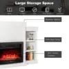 70 Inches Mantel Fireplace, 750W/1500W Electric Fireplace w/Mantel & Built-in Bookshelves,1-8H Timer 5