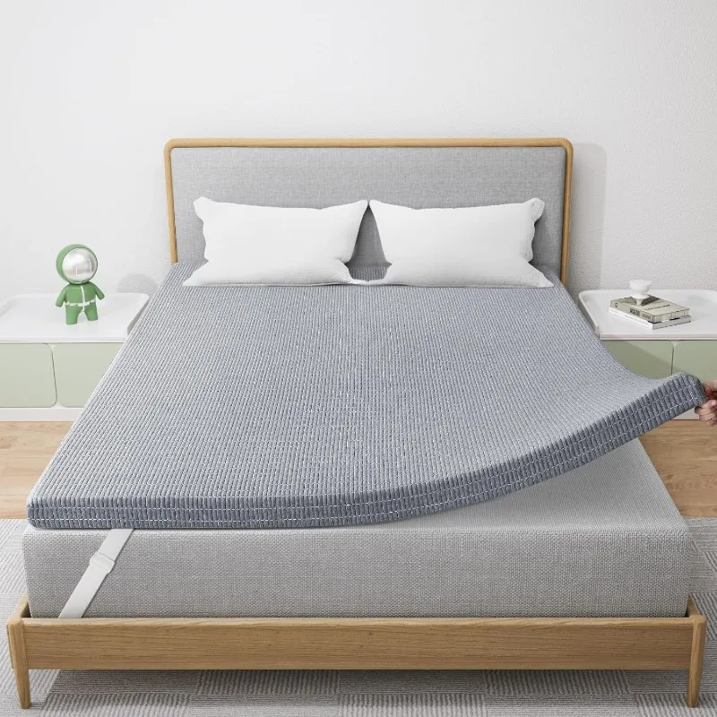 4 Inch Extra Firm Mattress Topper Twin, Firm Memory Foam Mattress Topper for Pressure Relief, Pad with Removable
