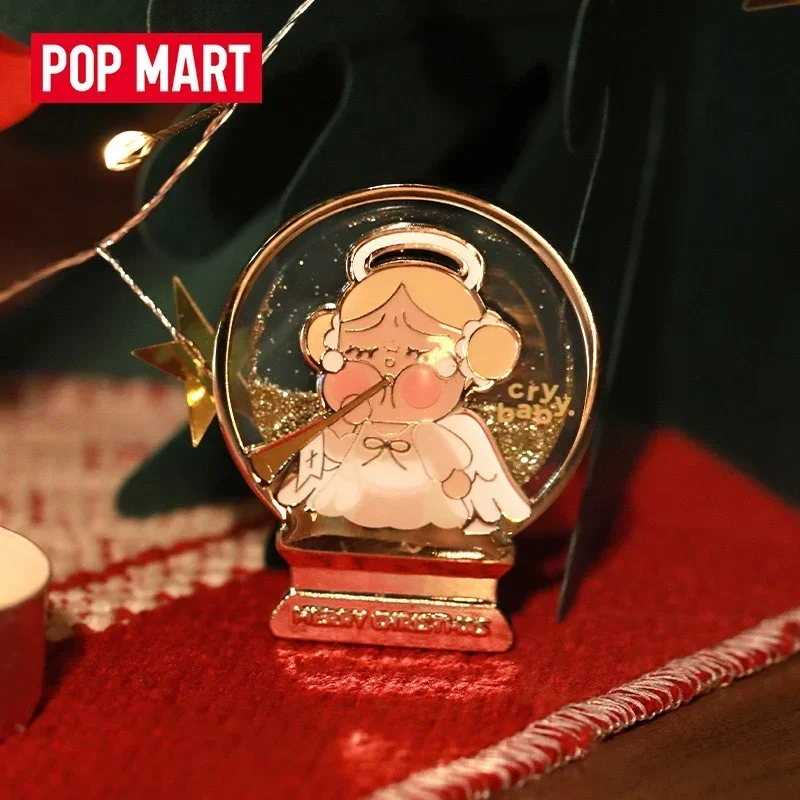 

Pop Mart Crybaby Lonely Christmas Badge Kawaii Action Mystery Figure Refrigerator Magnetic Suction Brooch Decoration Girls Gifts