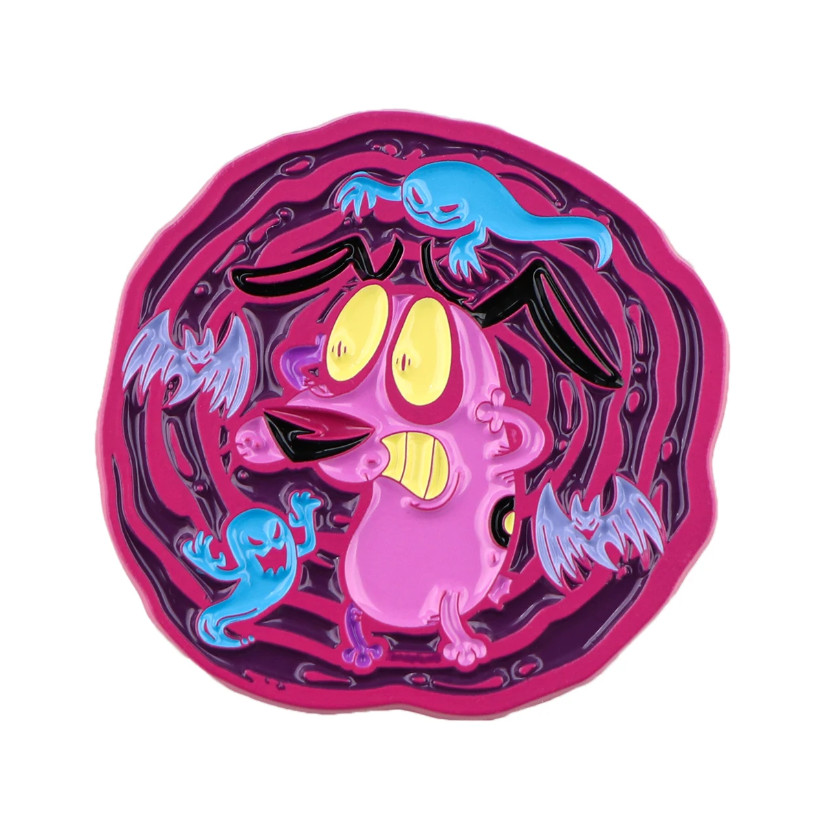 

Halloween Horror Enamel Brooches COURAGE Cartoon Pins Clothing Backpack Lapel Badges Fashion Jewelry Accessories Festivals Gifts