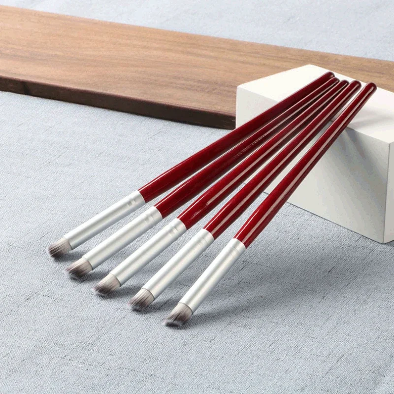 Gradient Smudge Nail Brush Art Brushes for Manicure Uv Gel Polish Draw Paint Wooden Pen Nail Tools Accesoires Set 2