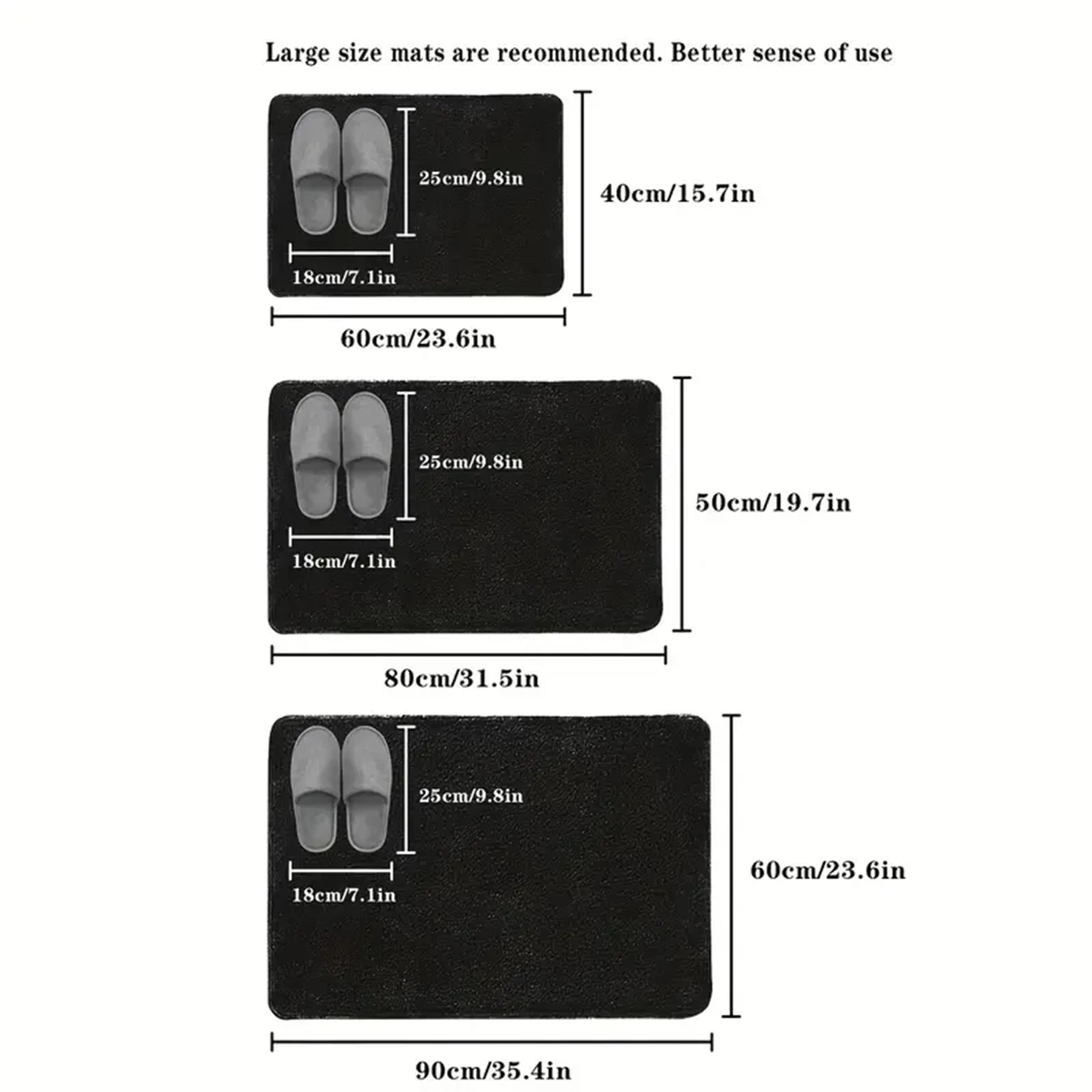 Super Absorbent Bathroom Floor Mat Anti Slip Bathroom Mat Soft Bath Mat Door Mat Floor Mat Bedroom Carpet Kitchen Carpet 2