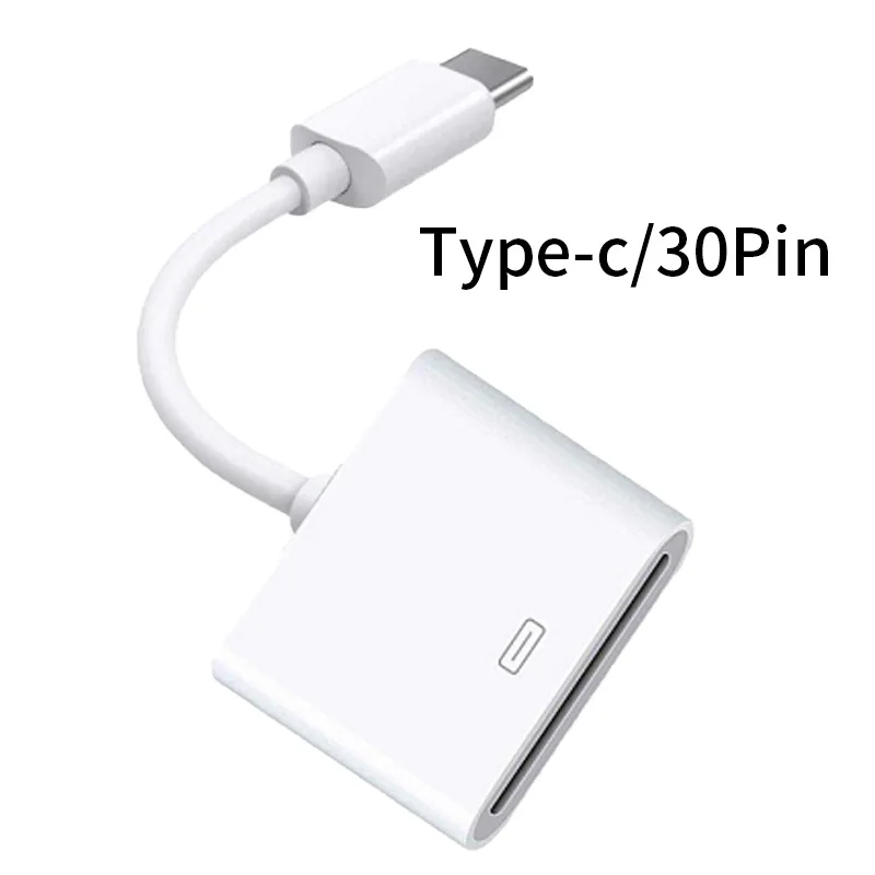 30pin Female to USB-C Sync Data Charging Adapter Cable USB Type C Cable USB Charging Cable USB Adapter
