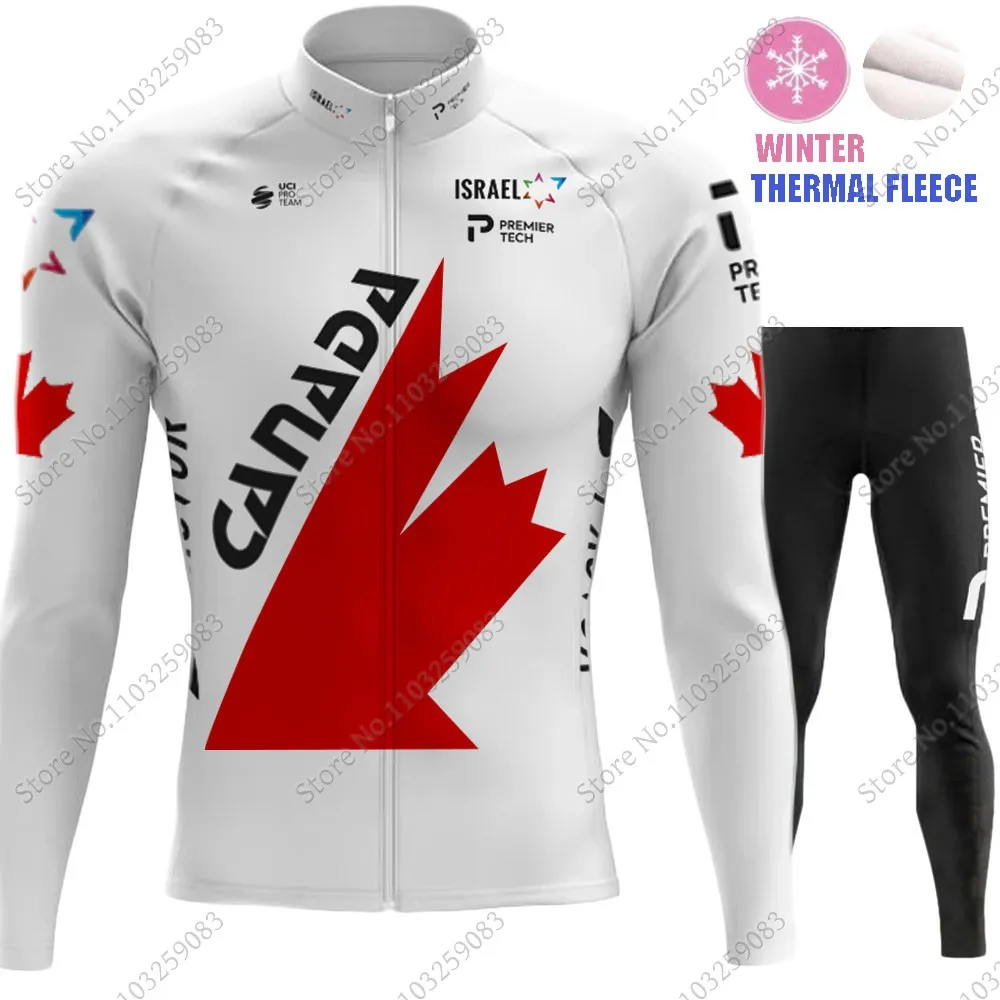 Israel-Team Cycling Jersey IPT Set Canada long Sleeve Clothing Men Road Bike Shirt Suit Bicycle bib Pants MTB Wear