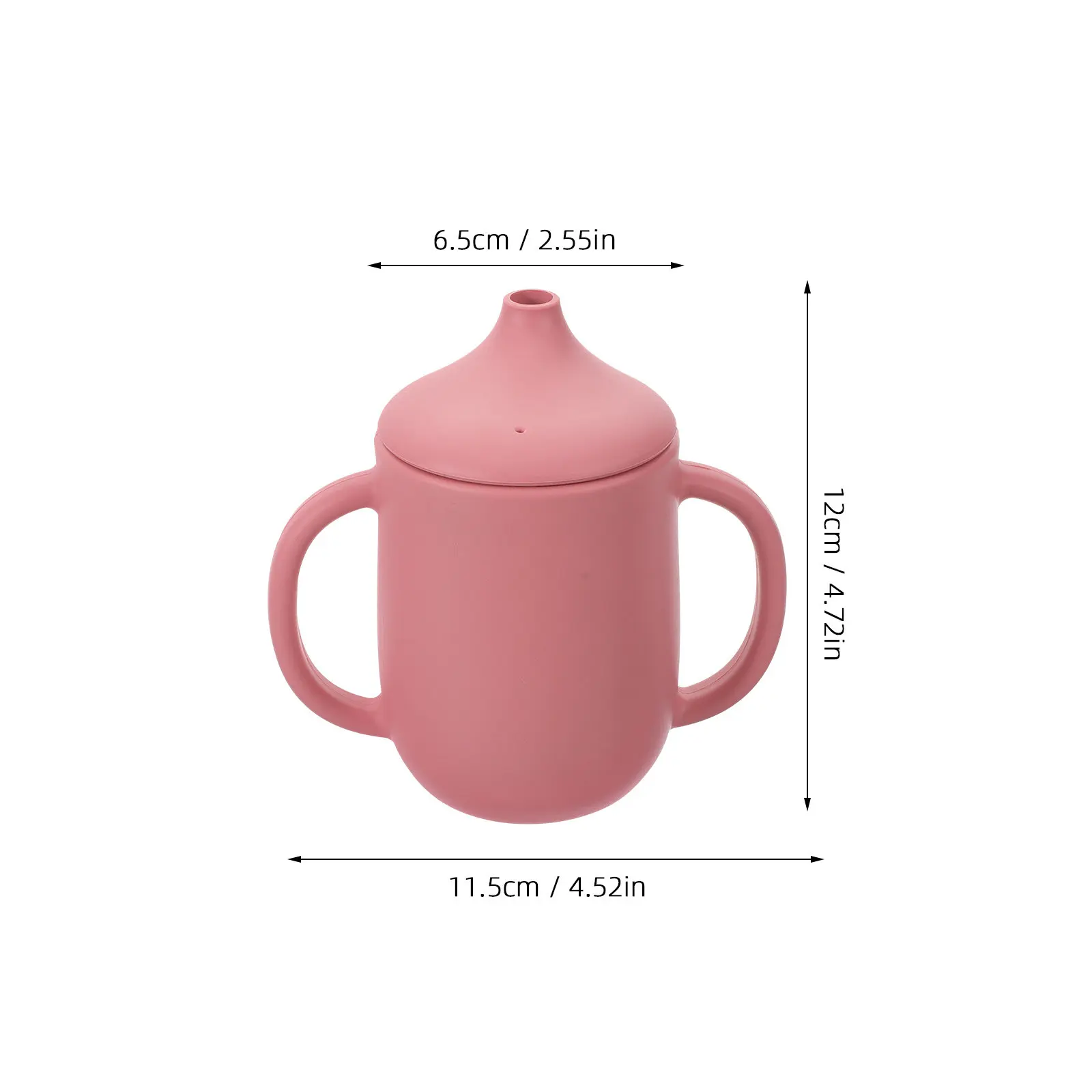 400Ml 실리콘 용 컵 빨대가 있는 용 컵 독립적으로 마실 수 있는 탈착식 손잡이 컴팩트하고 여행에 적합