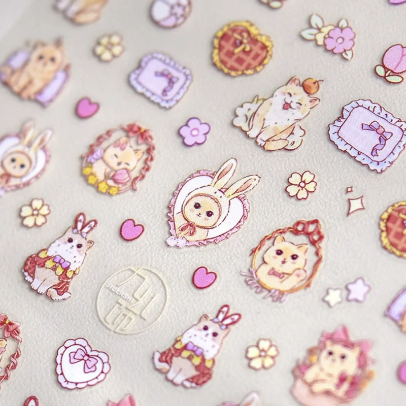 

[Meow.Sensei] Tomoni Thin Tough Nail Stickers Popular Cute Nail Sticker Factory Wholesale Japanese Cat Bear 3158