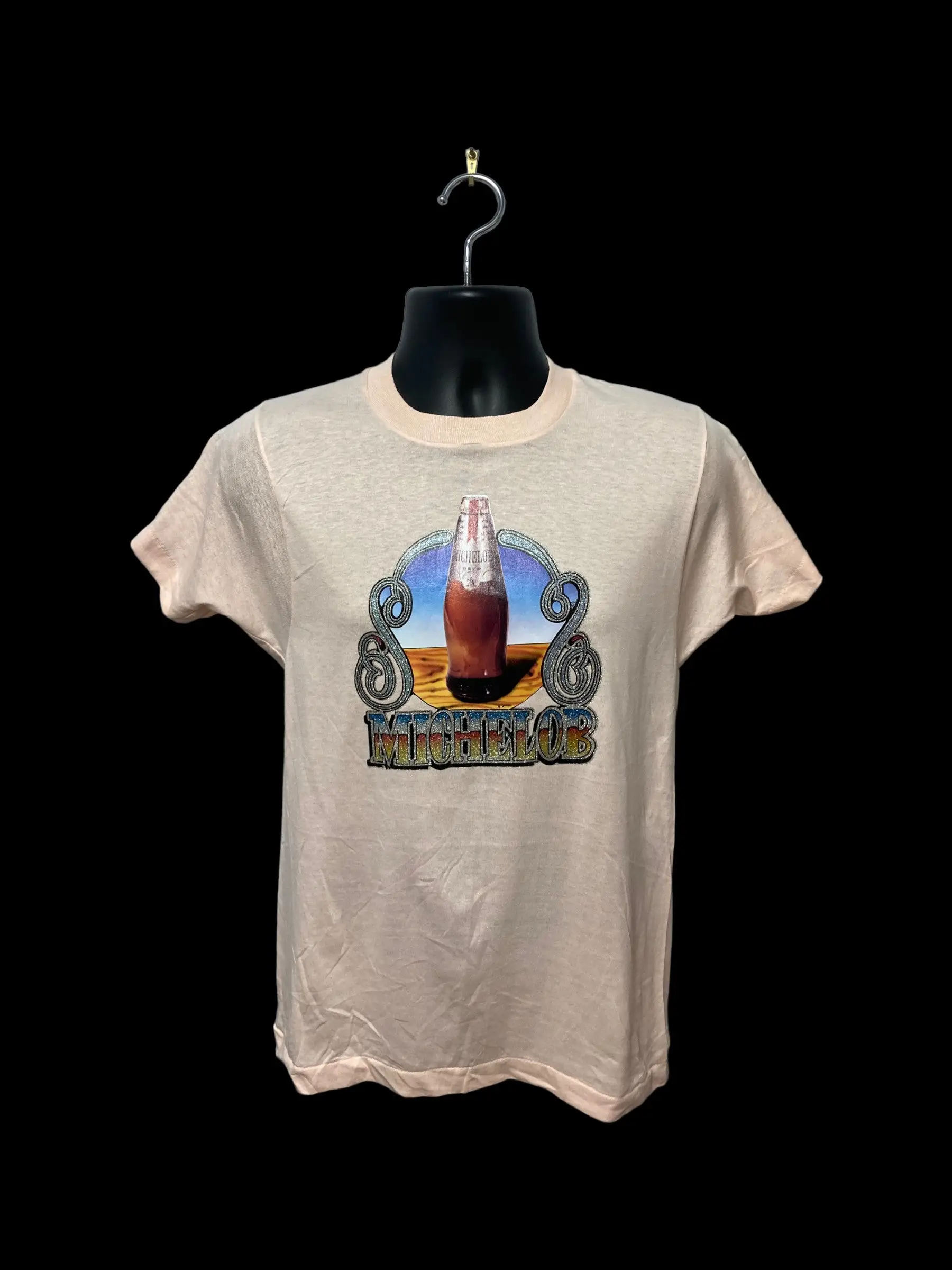 T-Shirt Vintage 1978 Originale Michelob Beer Decal Tee Deadstock Taglia M