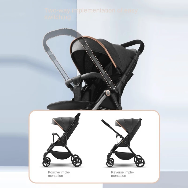 0-3 Years Old Newborn Baby Strollers Two-way Implementation of Can sit and Lie Portable One-button Folding Child strollers