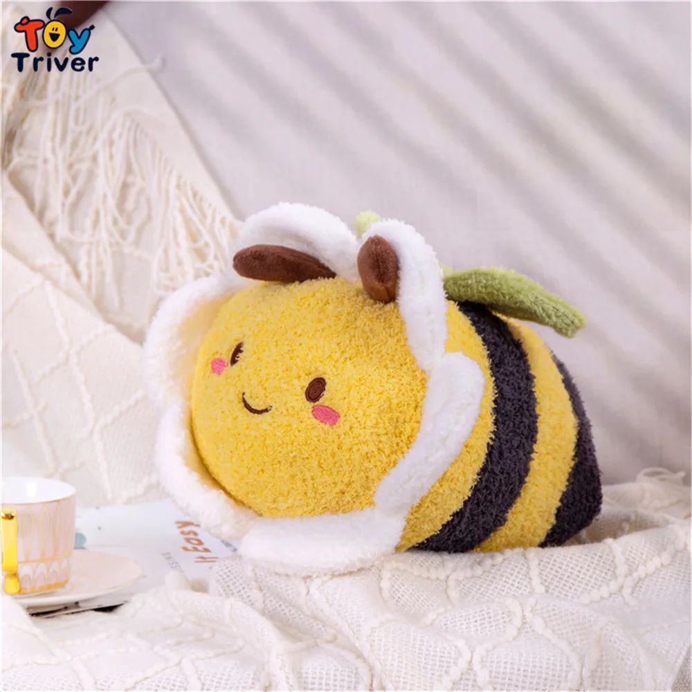 Kawaii Bee Honeybee Plush Toys Stuffed Animals Doll Cushions Baby Kids  Children Girls Boys Cute Birthday Gifts Home Room Decor