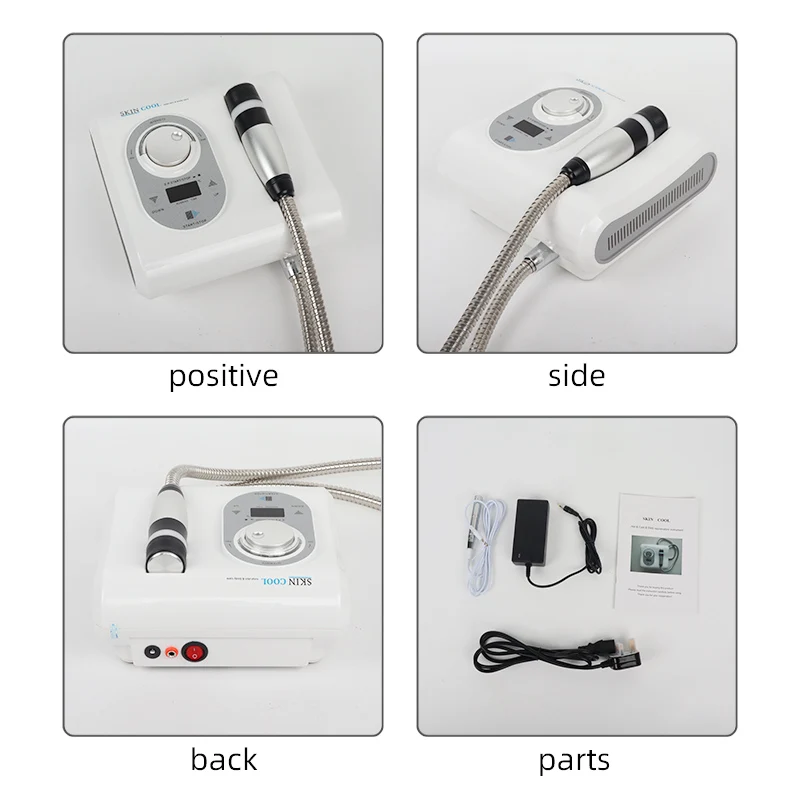 Portable Cool + Hot Facial Electroporation Cryotherapy RF Beauty Machine Anti-aging Skin Rejuvenation Skin Cooling Tight Device 6
