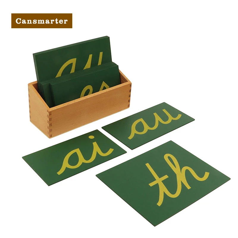 Baby Toy Montessori Material Lower Case Cursive Sandpaper Double