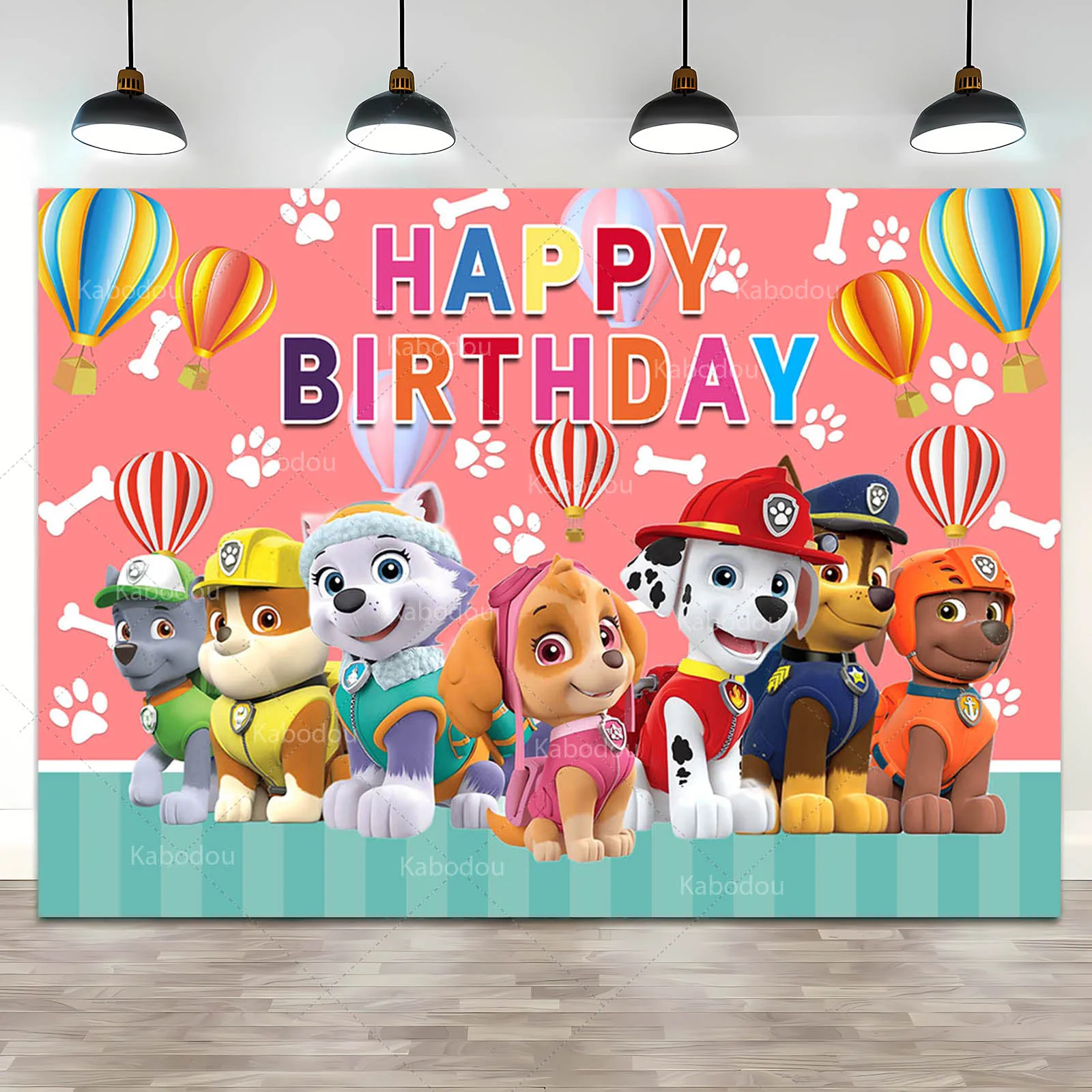 Fondo personalizado con nombre de la patrulla canina para niño, decoración  de fondo para fiesta de cumpleaños, cartel de cachorro, estudio fotográfico  - AliExpress