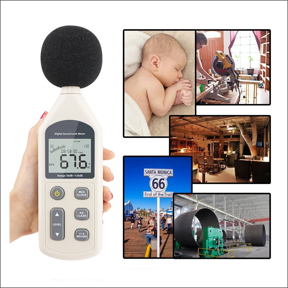 RZ Digital Sound Level Meter Noise Neter 30-130dB High Precision Handheld Noise Tester Indoor Audio Level Decibel Meter GM1357 2