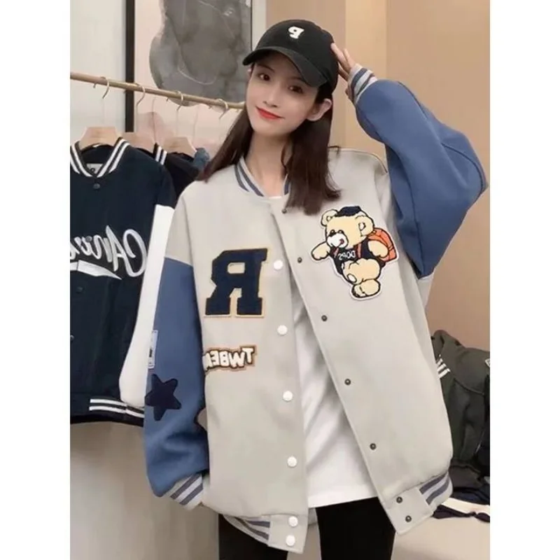 Deeptown Vintage Baseball Varsity Jacket Women Oversized Harajuku Fashion  Korean Style Hip Hop College Uniform Jackets Aesthetic - AliExpress