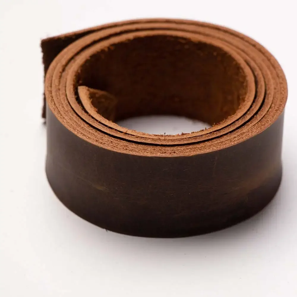 Description Picture 2 of itemjuneTree Cowhide First Layer Leather hides cow skin thick dark brown genuine leather Strip width 1/2/3/5cm