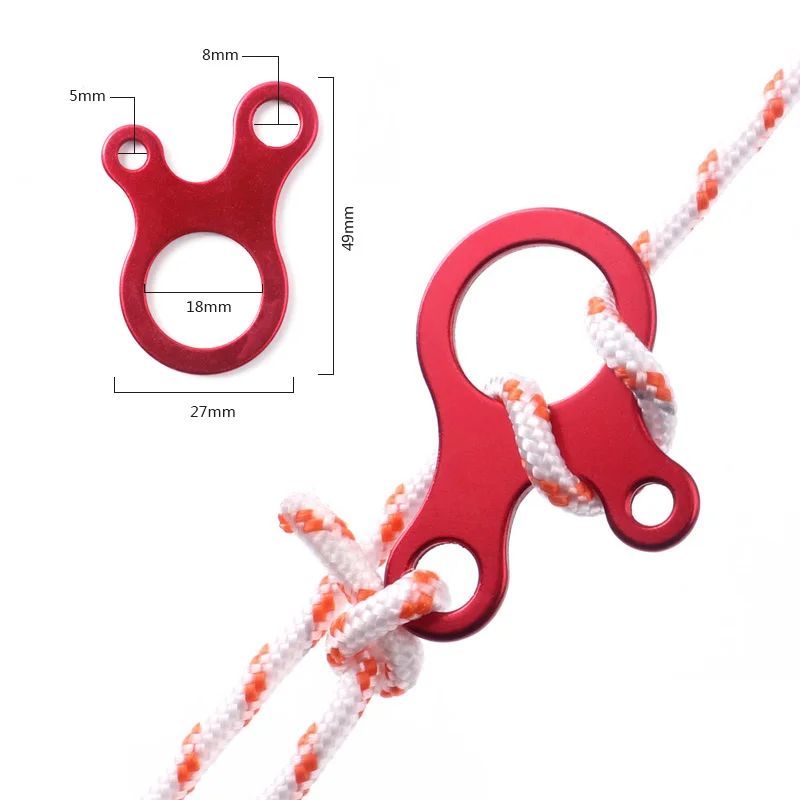 Pcs Camp Quick Knot Tent Wind Rope Buckle 3 hole 10 tent clips outdoor tent ropes camping tent accessories