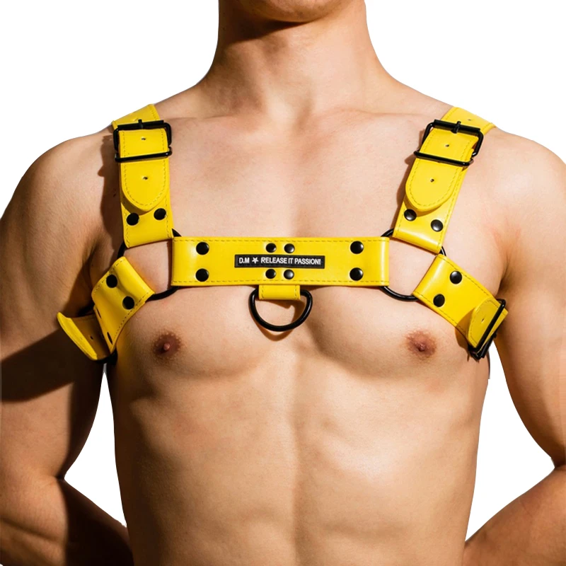 Sexy Harness Men Sex Toys For Couples Body Lingerie Fetish PU Erotic Accessories Gay Corset Top Lenceria Hombre bdsm Muscle bdsm soft pvc leather hood mask headgear in adult games for couples fetish erotic porno sex products toys for women and men