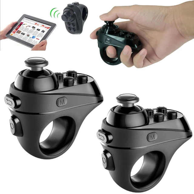 Jogo sem fio vr controle remoto r1 mini anel joystick bluetooth gamepad  câmera para iphone android telefone vr fone de ouvido