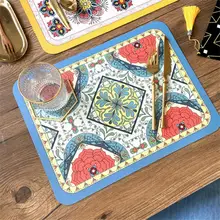 

Luxury Table Placemats For Table Mat Leather Insulation Pad Placemats Non Slip Table Mats Home Decoration Pad Coaster 40*30 Cm