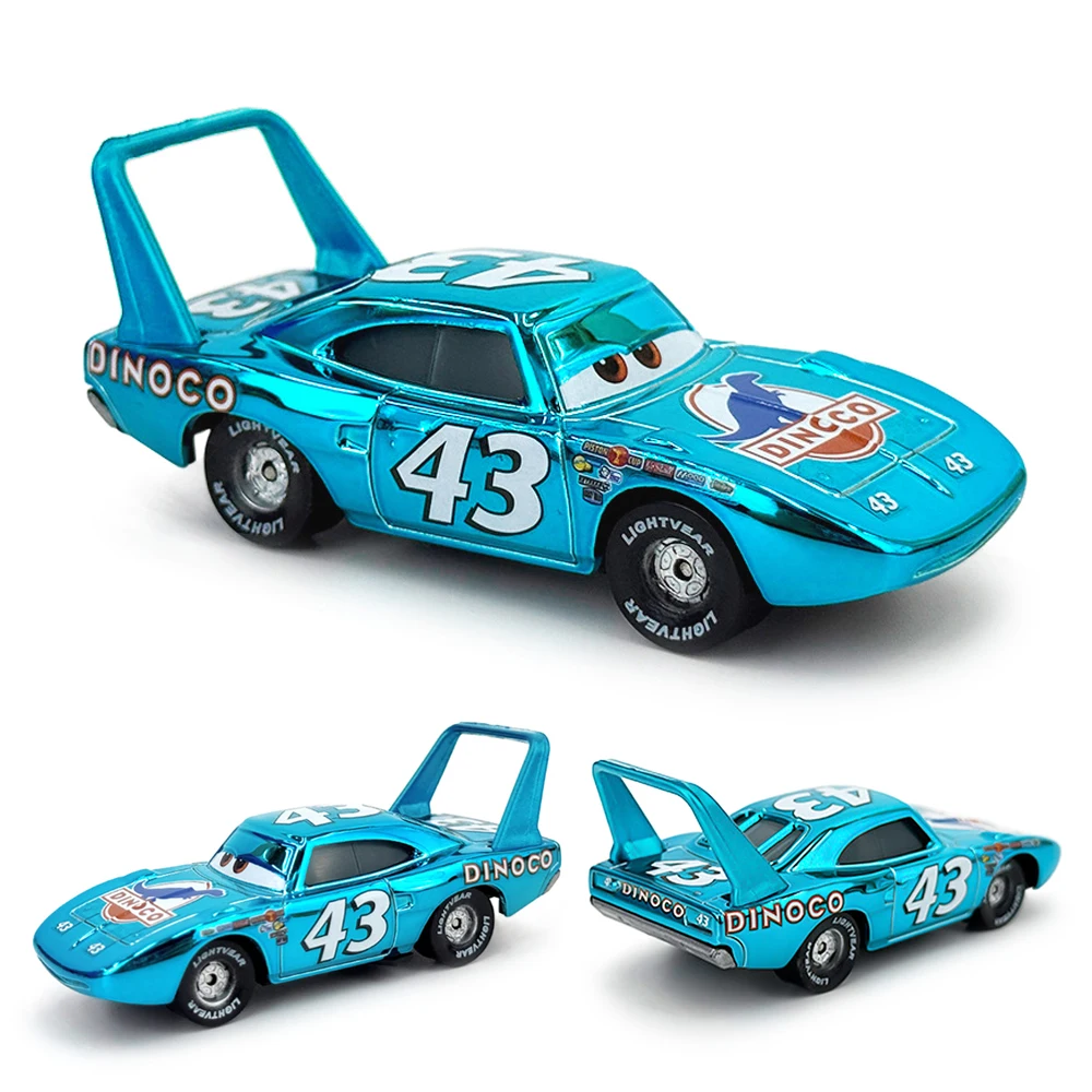 Disney Pixar Cars Toy NO.43 The King New Style Plated Version Metalldruckguss-Modellauto aus Legierung, Spielzeug, Geschenk für Kinder