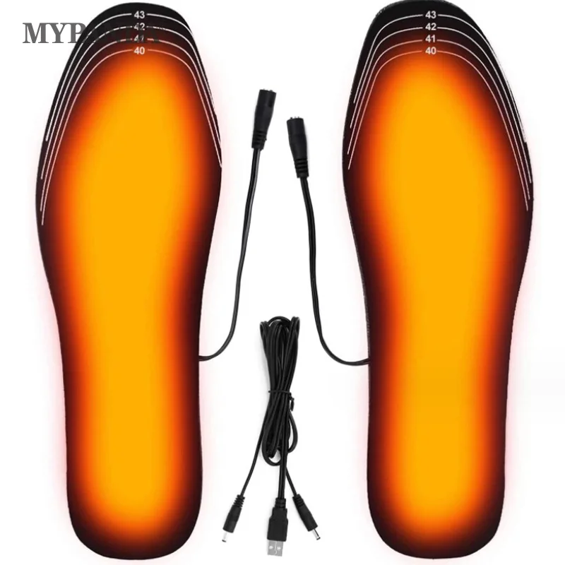 

USB Rechargeable Heated Insoles DIY Electric Heated Shoes Pad for Outdoor Skiing Winter Foot Warmers