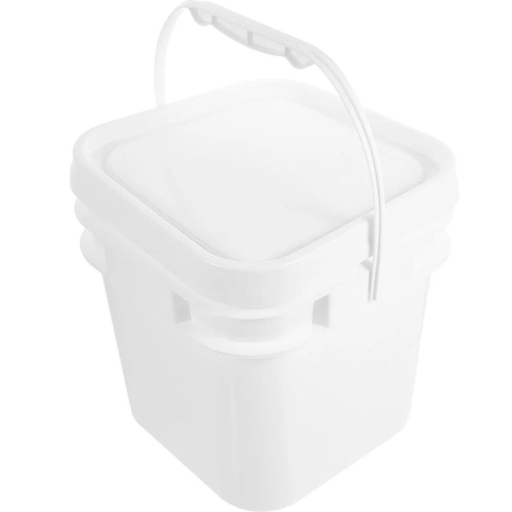 Plastic Bucket With Handle Lid Reusable Paint Bucket Oil Paint Pail Painters Kettle Empty Can With Lid