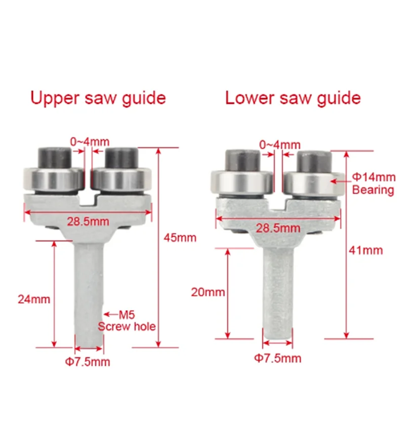 Bandsaw Blade Guides Wood Band Saw Ball Bearing Blade Guide For 9" 8" Bandsaw Accessories A pair of 2PCS woodworking tool
