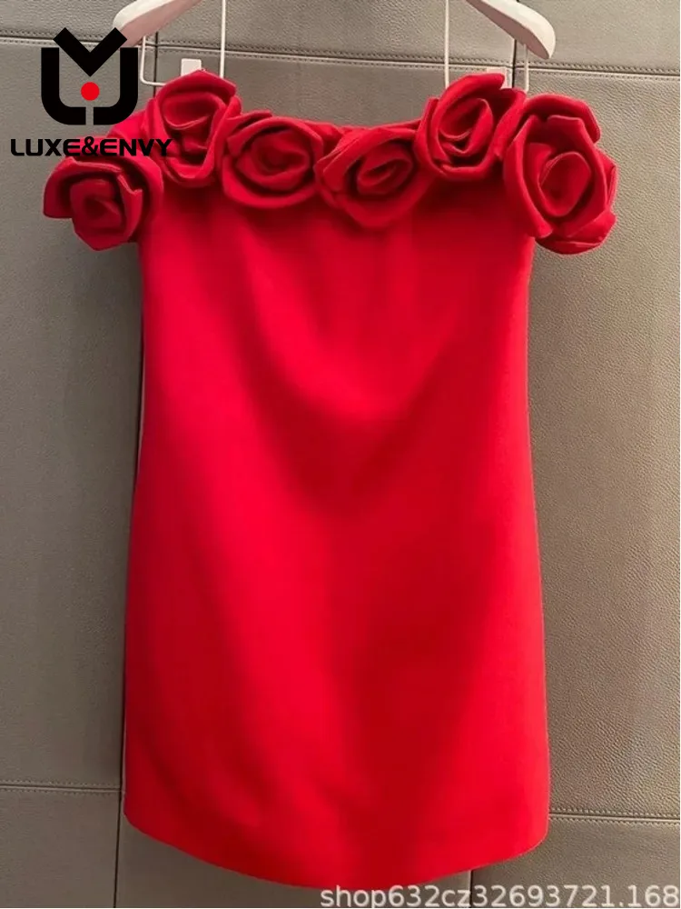 

Роскошное и завитое красное женское платье без бретелек, роскошное, минималистичное, стройнящее,