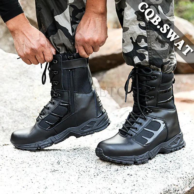 

Tactical Military Boots Men Boots Special Force Desert Combat Army Boots Outdoor Hiking Boots Ankle Shoes Men Work Safty Shoes