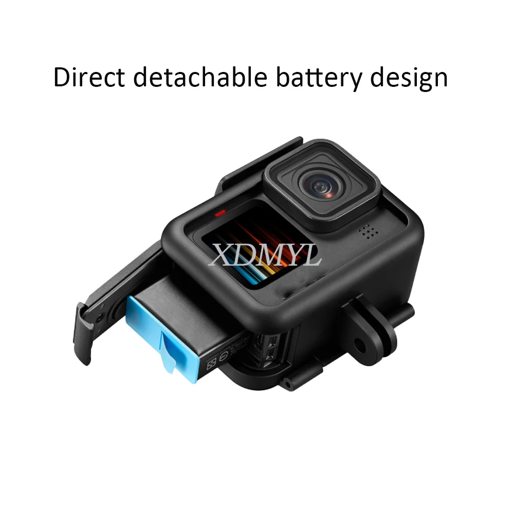 GoPro Hero 12 11 10 9 용 토끼 케이지 보호 프레임, 캠코더 하우징 케이스, 콜드 부츠 포함, 액션 카메라 액세서리