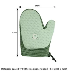 Pet Grooming Glove - Ultimate Hair Remover & Gentle Massage Brush (Green)