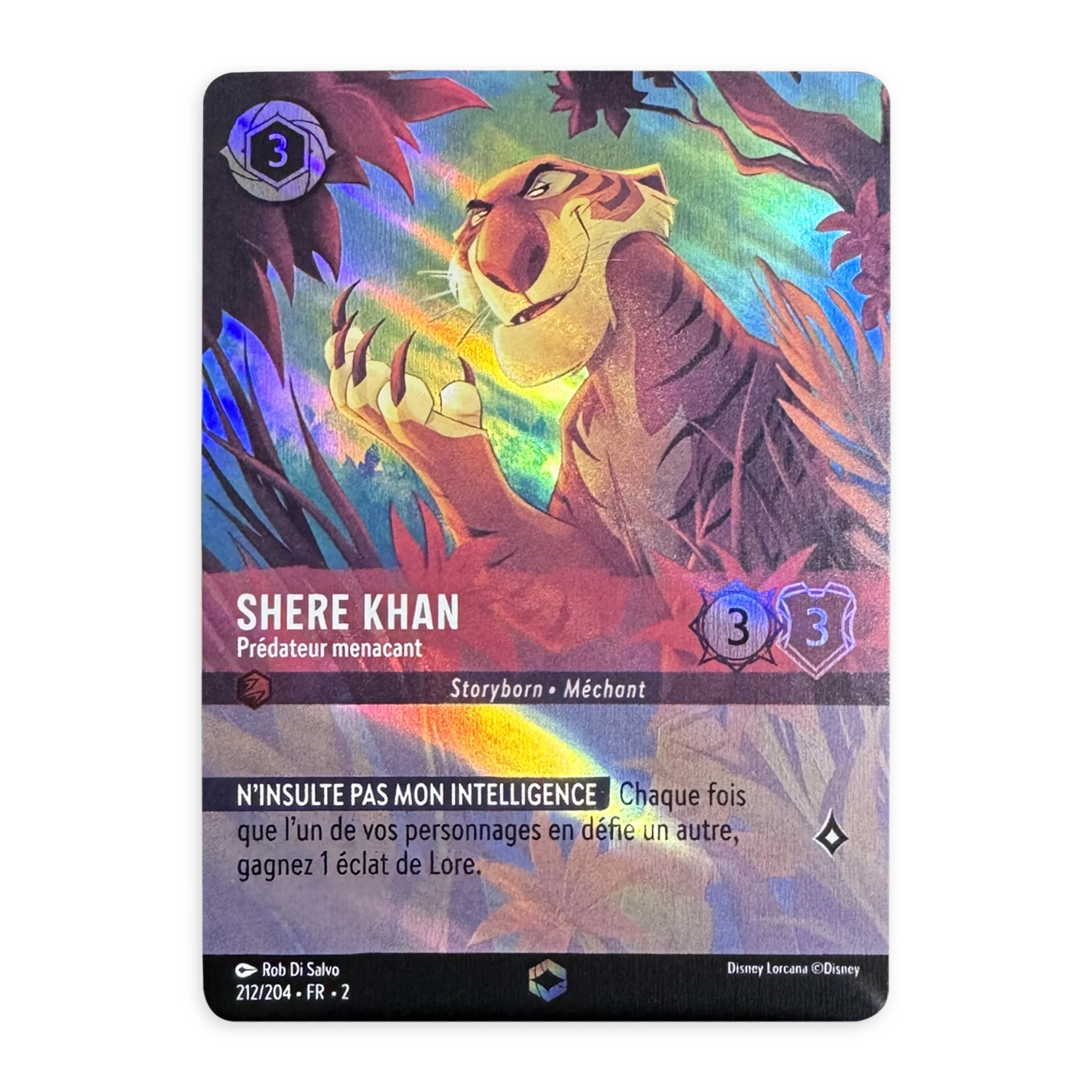  Lorcana 2  Ͻ ī, Shere Khan - Menacing Predator Villain,  , ȫ Ȱ, 212